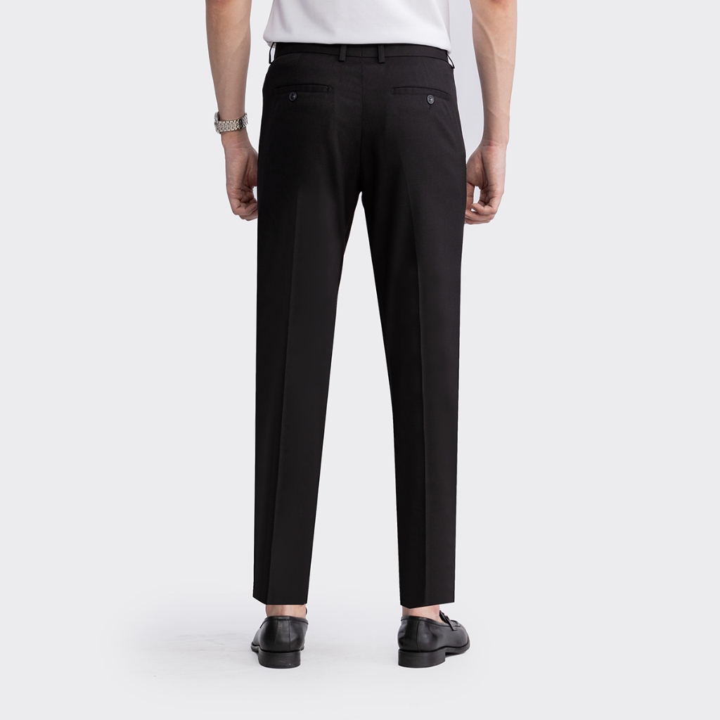 Quần Âu Nam INSIDEMEN Form Cropped Năng Động Màu Đen Basic Lịch Lãm ITR00403