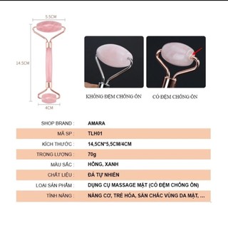 Đá Guasha Massaege Nâng Cơ Mặt Giúp Trẻ Hóa Làn Da - Cây Lăn Massage Nâng Cơ Mặt Bằng Đá Tự Nhiên Loại 1