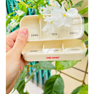 3 buổi MÀUMIX-Hộp đựng thuốc dán tường, hộp chia thuốc 7 ngày, hộp đựng thuốc 3 ngăn sáng trưa chiều