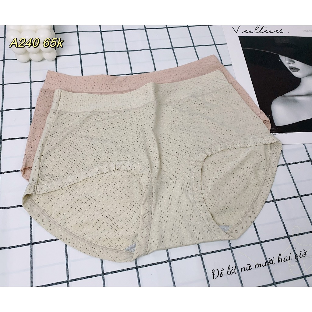Quần chip cotton nữ thun lạnh co dãn 4 chiều freesize 2 lớp kháng khuẩn A240 | THỜI TRANG 12H