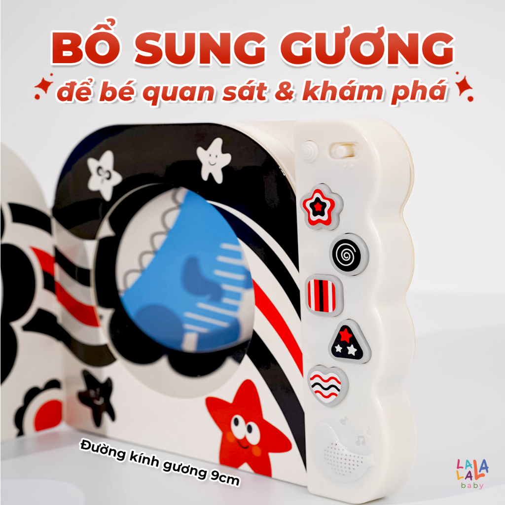 Sách âm thanh Lalalook Lalala baby đồ chơi âm thanh hoàn thiện thị giác não bộ cho bé sơ sinh