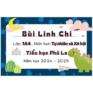 Nhãn vở , In sẵn tên + lớp, nhãn vở cute, set 32 nhãn- Bóc dán dễ dàng (Mẫu mới 2024)