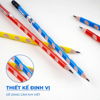 Bút Chì Gỗ 2B Lục Giác Có Tẩy MONDEZ - 1 Chiếc, Nét Bút Mịn Chì Mềm, Dùng Cho Bé Tập Viết Luyện Chữ M10001/7/8/9