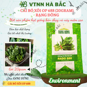 Hạt Giống Cải Bó Xôi OP RADO 688 (Gói 20g~2800 Hạt) Rạng Đông, Chịu Nhiệt Tốt, Dễ Gieo Trồng, Xanh Mướt