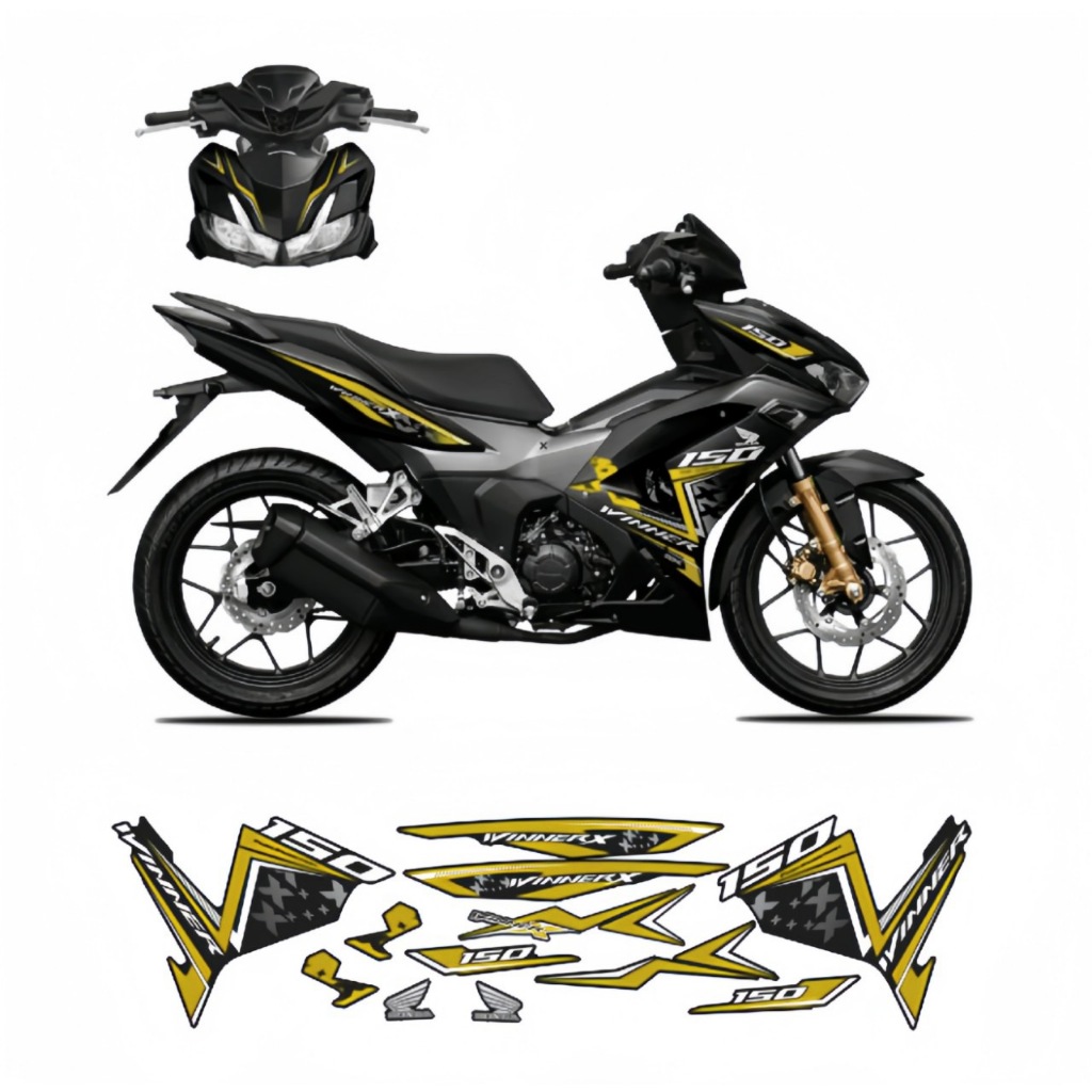Tem rời WINNER X V3 cao cấp chất liệu in 3 lớp PPF chống nước không phai màu thích hợp nền đen.NHÃN DÁN.