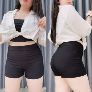 Quần legging nữ dáng quần đùi ôm cạp cao tập thể thao yoga vải umi gân co giãn mặc mát có bigsize Q511