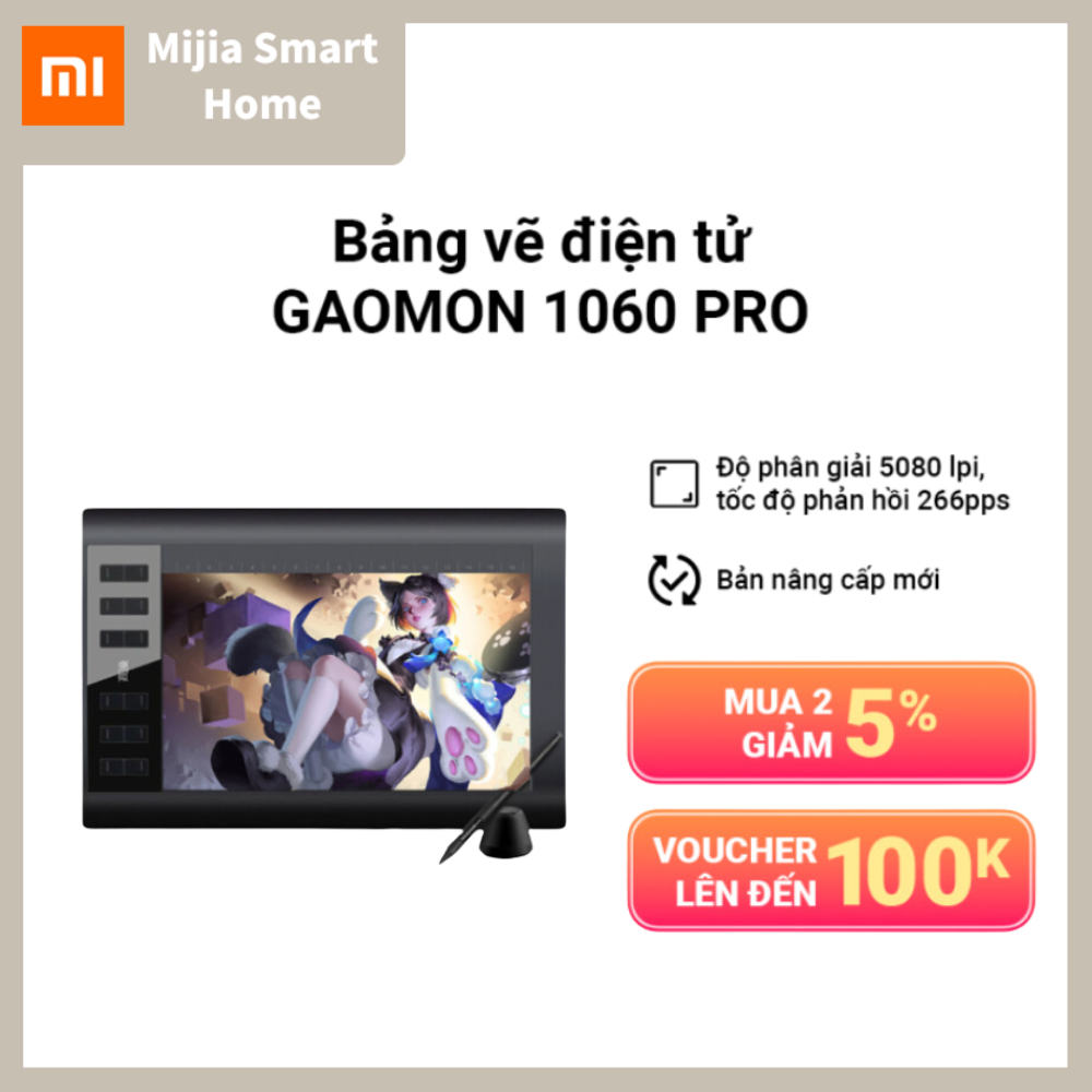 Bảng Vẽ điện Tử GAOMON 1060 PRO 10x6 Inches Bản Nâng Cấp Mới Dùng Cho ...