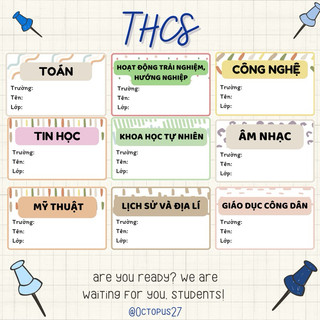 [Set 20 Nhãn] Set Nhãn Vở Basic, Màu Sắc Dễ Thương Cho Tín Đồ Thích Đơn Giản, Nhẹ Nhàng