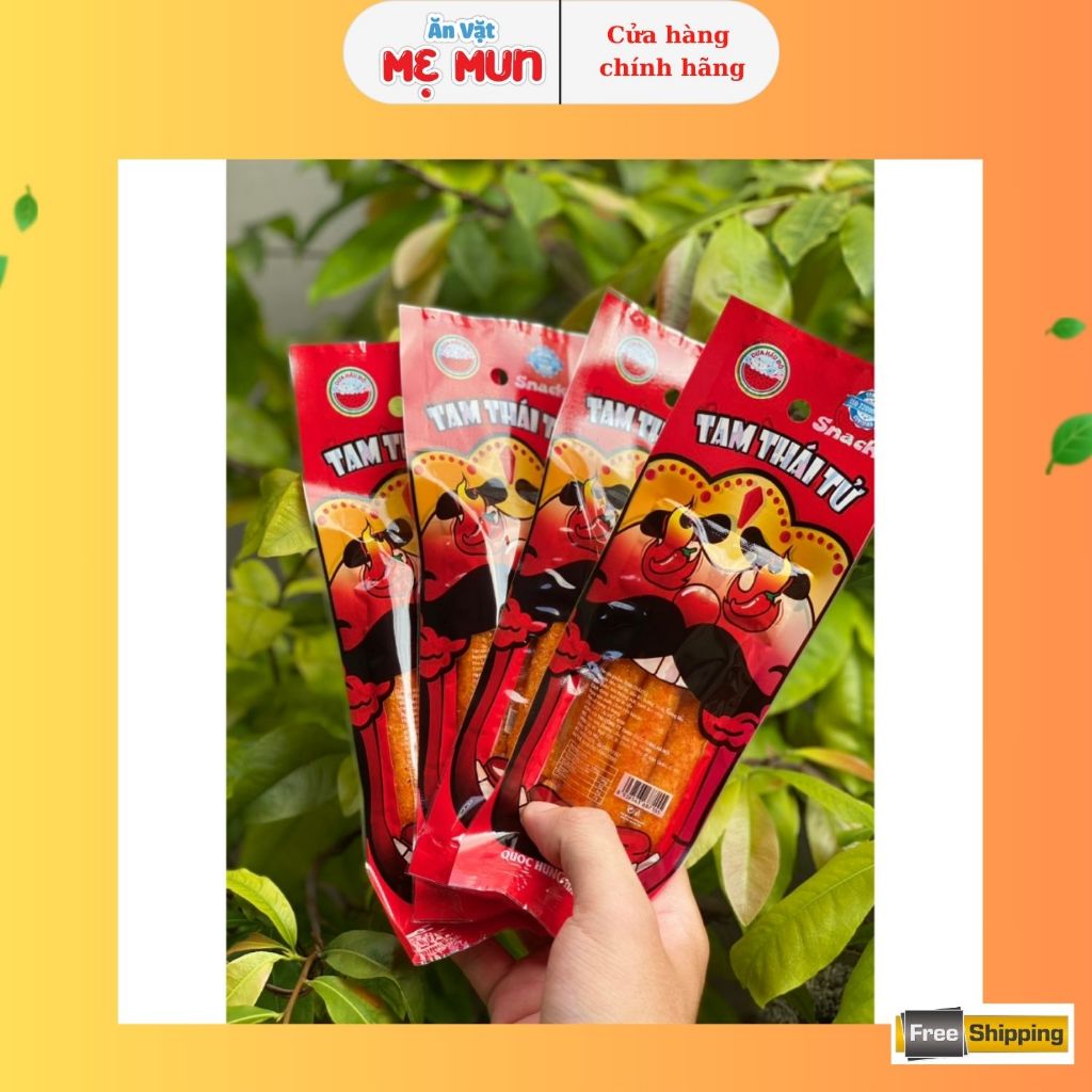Snack Tam Thái Tử Dưa Hấu Đỏ Làm Từ Bột Mì, Đồ Ăn Vặt Cổng Trường