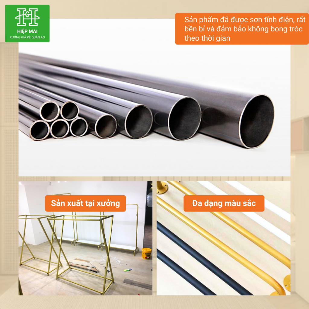 [Hàng Loại 1] Giá treo quần áo chữ X 2 sào treo, Giá treo đôi thép hộp 25. Sơn tĩnh điện 3 màu,đủ size | BigBuy360 - bigbuy360.vn