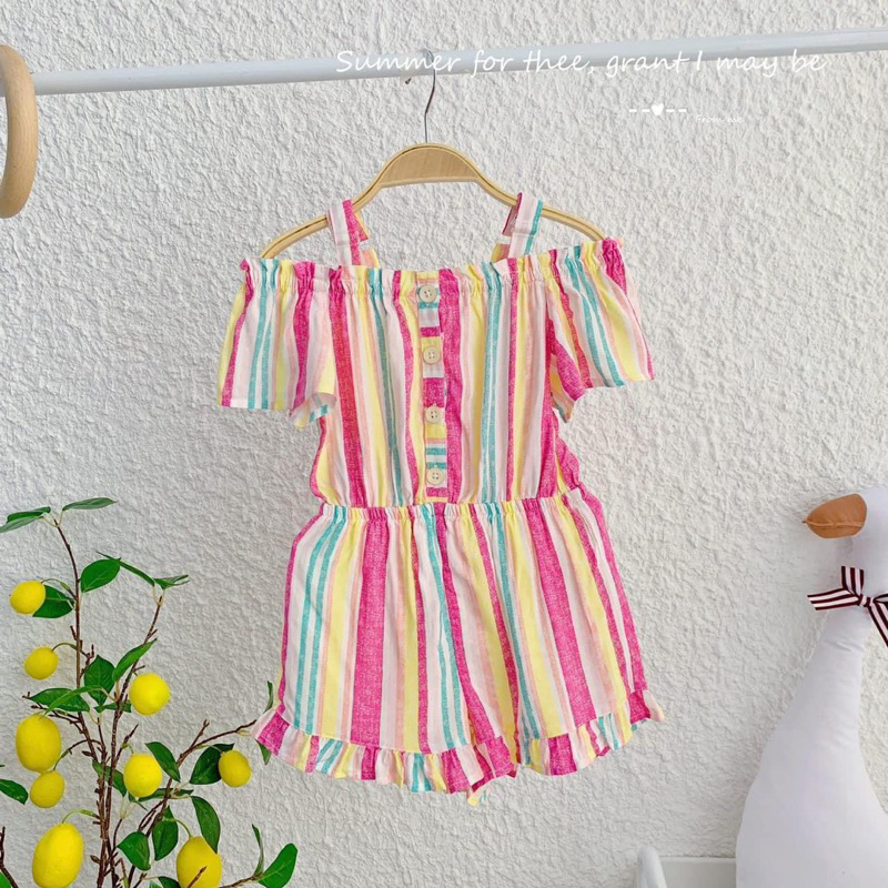 Jumpsuit Bé Gái Xuất Dư F0817 – Đồ Liền Thân Cho Bé 9–25kg, Hàng Xịn Xò, Siêu Xinh