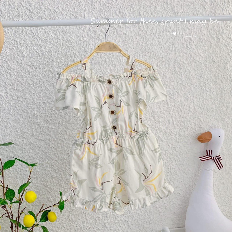 Jumpsuit Bé Gái Xuất Dư F0817 – Đồ Liền Thân Cho Bé 9–25kg, Hàng Xịn Xò, Siêu Xinh