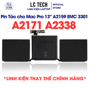 Pin Laptop A2171 ZIN - 3 CELL Thay Thế cho Macbook Pro 13" A2159 (Mid 2019) A2289 A2338 (Late 2020) – Battery A2171 Zin