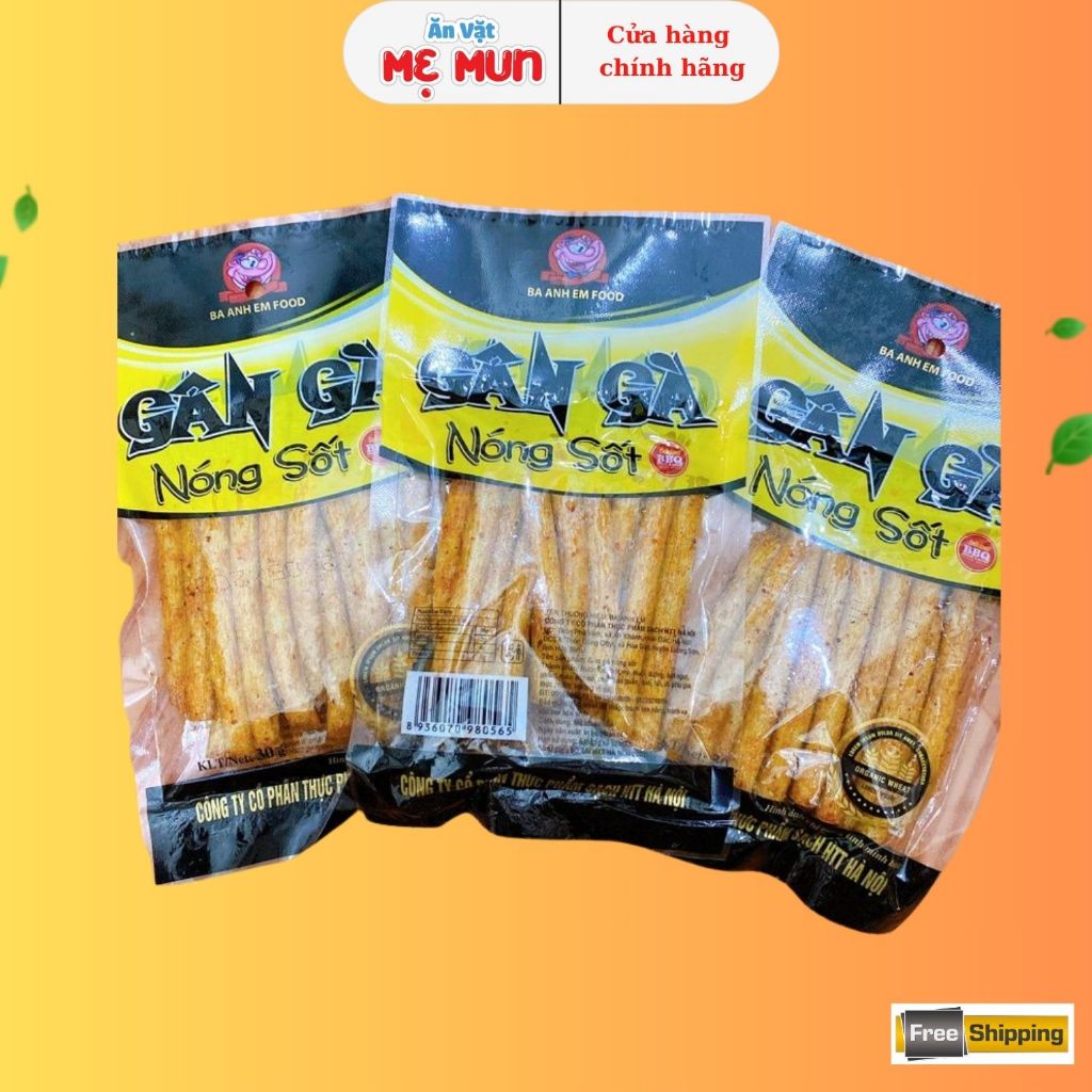 Snack Gân Gà Nóng Sốt Ba Anh Em Food - Đồ Ăn Vặt Cổng Trường Hot