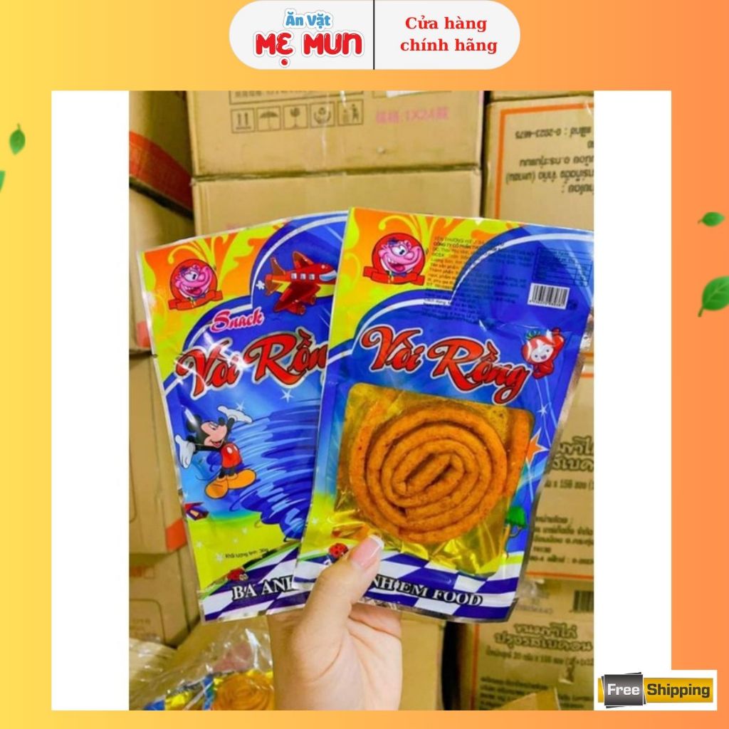 Snack Vòi Rồng Ba Anh Em Food - Snack Que Cay Tuổi Thơ -Đồ Ăn Vặt Hot Cổng Trường