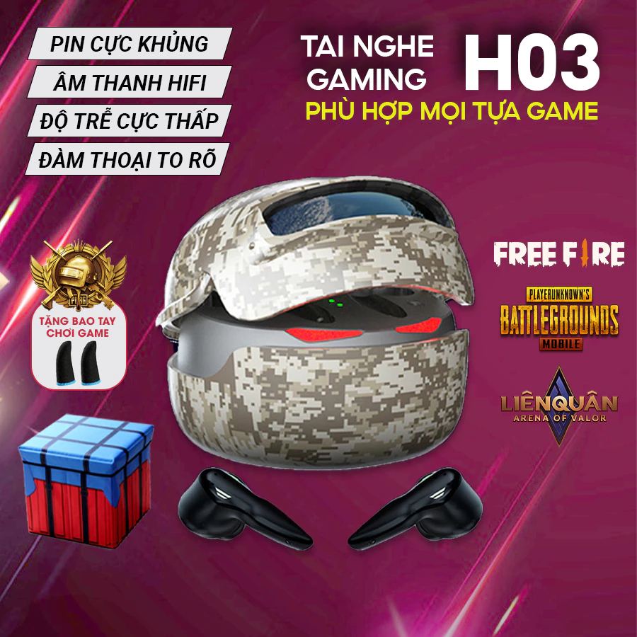 Tai nghe Bluetooth Gaming H03 iVu Tech - thiết kế mũ 3 trong game