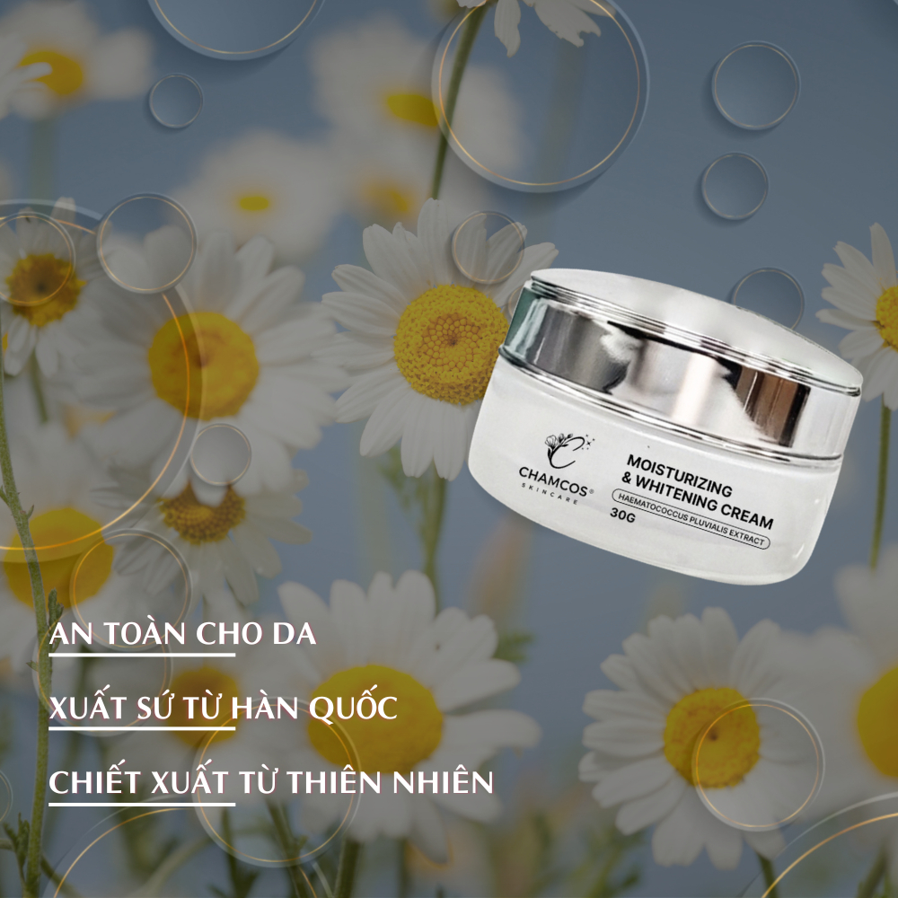 HSD11/12/2026 Sale Kem Cấp Ẩm Dưỡng Trắng Thấm nhanh không nhờn rít CHAMCOS 30gr