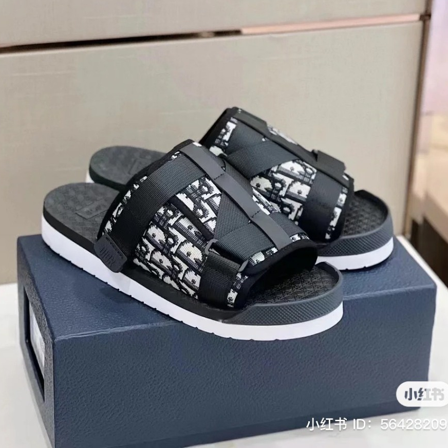 ⚡️[Hight Quality] - Dép DlOR Alpha Sandal Beige and Black Dior Oblique ...