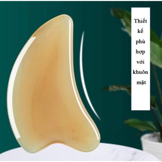 Bộ Dụng Cụ Massage Nâng Cơ Mặt Màu Sừng Giúp Giảm Nếp Nhăn, Trẻ Hóa Làn Da , Nâng Cơ Mặt , Tăng Hiệu Quả Khi Dưỡng Da