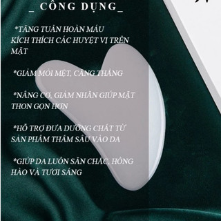 Cây Lăn Massage Mặt,  Đá Guasha Massage Mặt Giúp Thon Gọn Nâng Cơ Trẻ Hóa Làn Da , Nâng Cơ , Giảm Nếp Nhăn