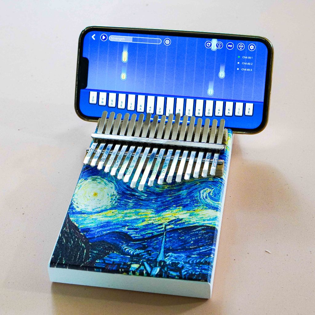 Đàn Kalimba 17 Phím có giá đỡ điện thoại Cho Người Mới Tập - Full Phụ Kiện