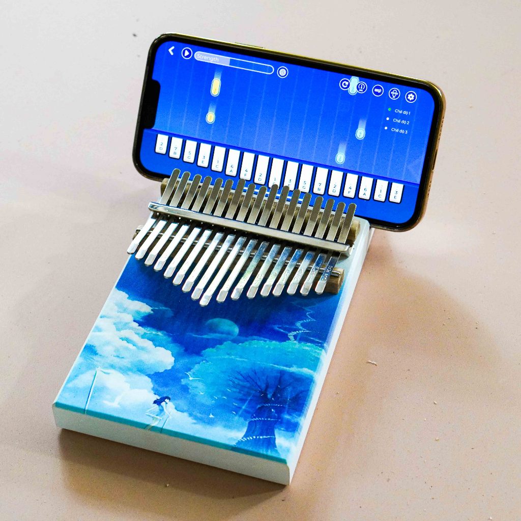 Đàn Kalimba 17 Phím có giá đỡ điện thoại Cho Người Mới Tập - Full Phụ Kiện