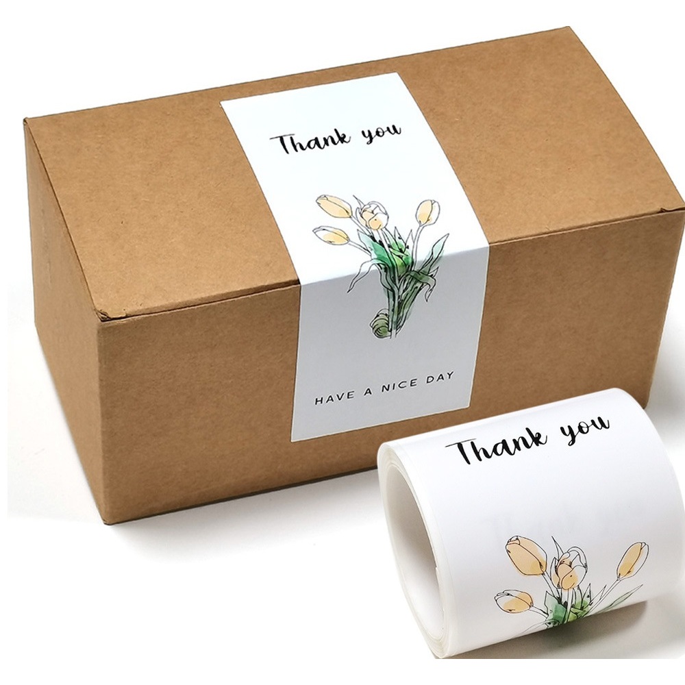 Set 30cái tem dán giấy dài niêm phong, sticker niêm phong, tem niêm phong, trang trí hộp quà, đơn hàng