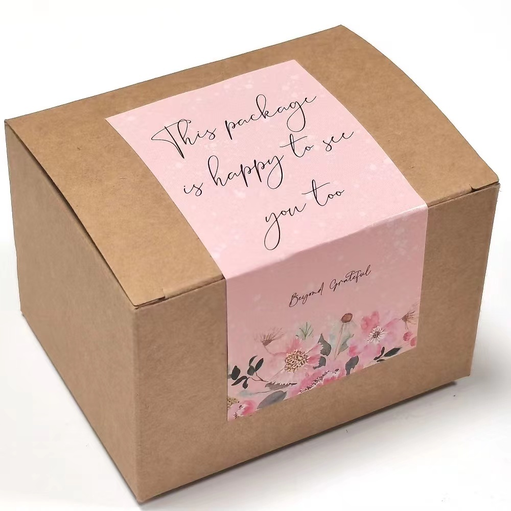 Set 30cái tem dán giấy dài niêm phong, sticker niêm phong, tem niêm phong, trang trí hộp quà, đơn hàng