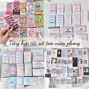 Set 30cái tem dán giấy dài niêm phong, sticker niêm phong, tem niêm phong, trang trí hộp quà, đơn hàng