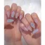 Nail Box thiết kế thạch trắng xám phối hồng charm đá sáng M57 nhà Mơ Nails