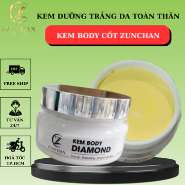 Kem body trắng da -Kem cốt ủ trắng da cấp tốc -Kem body ZUNCHAN 250g-KEM BODY DIAMOND