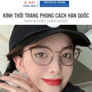 Gọng  Kính Giả Cận mắt mèo Nam Nữ Thời Trang Gọng Kim Loại Chống Ánh Sáng xanh - T31-SALE 40%