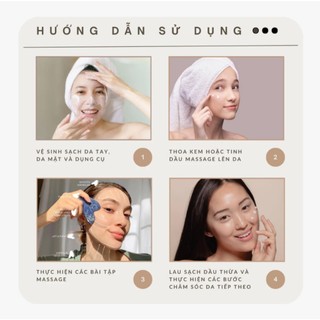 Đá Guasha Massage Mặt Tự Nhiên, Đá Lăn Mặt Nâng Cơ Săn Chắc Da , Nâng Cơ Da, Hiệu Quả Khi Sử Dụng Cùng Các SP Dưỡng Da