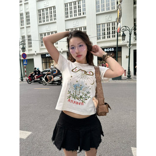 Áo Thun Nữ Baby Tee "Sun" - Kraken Drk 250gsm cotton 2 chiều