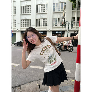 Áo Thun Nữ Baby Tee "Sun" - Kraken Drk 250gsm cotton 2 chiều