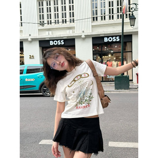 Áo Thun Nữ Baby Tee "Sun" - Kraken Drk 250gsm cotton 2 chiều