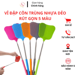 Vỉ Đập Ruồi Muỗi Nhựa Dẻo Dài 28-65cm Có Thể Rút Gọn Tiện Lợi