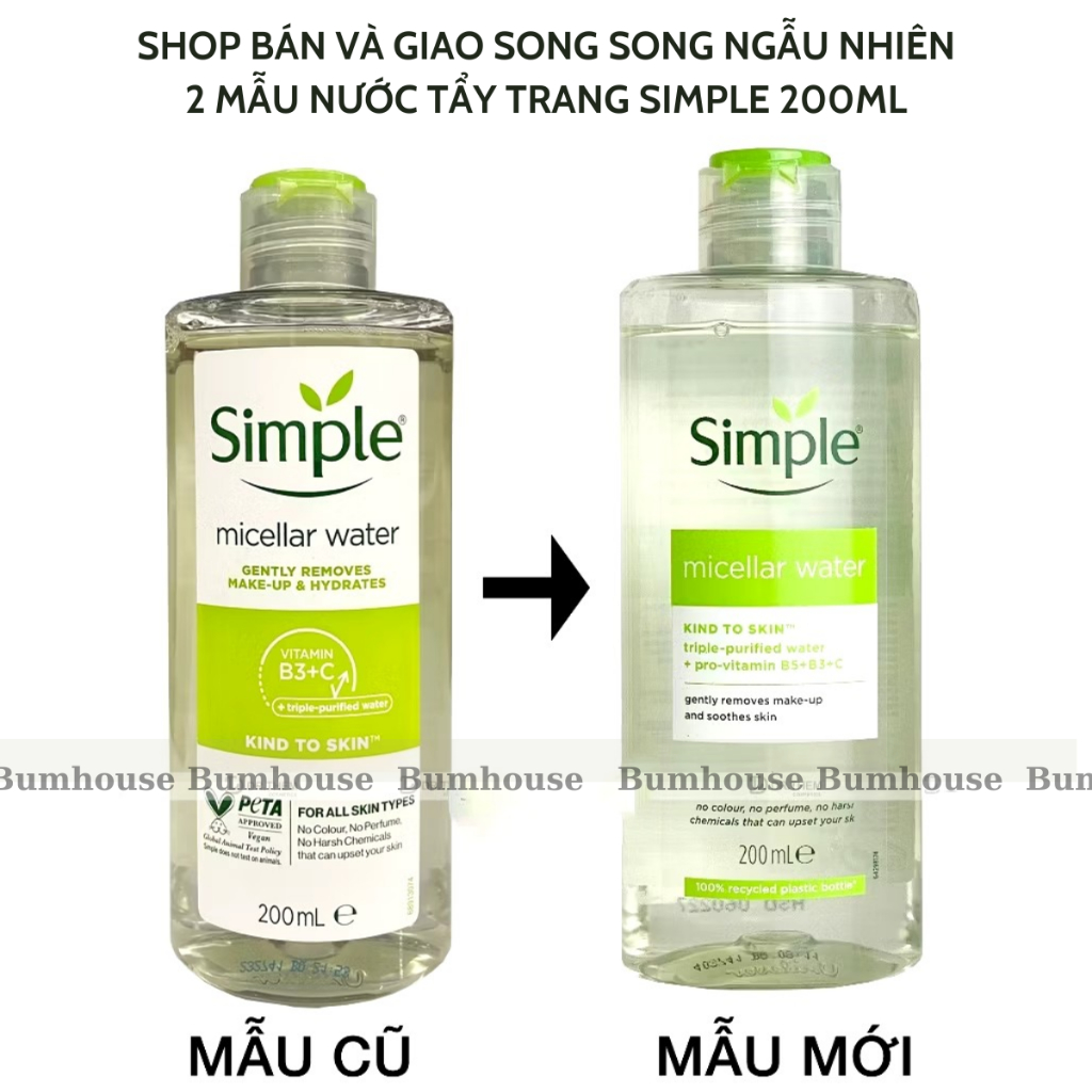 Ảnh Sữa Rửa Mặt, Toner, Nước Tẩy Trang Dịu Nhẹ Simple Kind To Skin 1