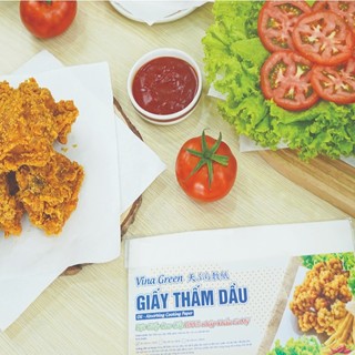 Giấy thấm dầu thực phẩm KRCLEAN 15x15cm dày/mỏng - Giấy thấm hút dầu mỡ, đồ chiên rán, loại bỏ dầu thừa