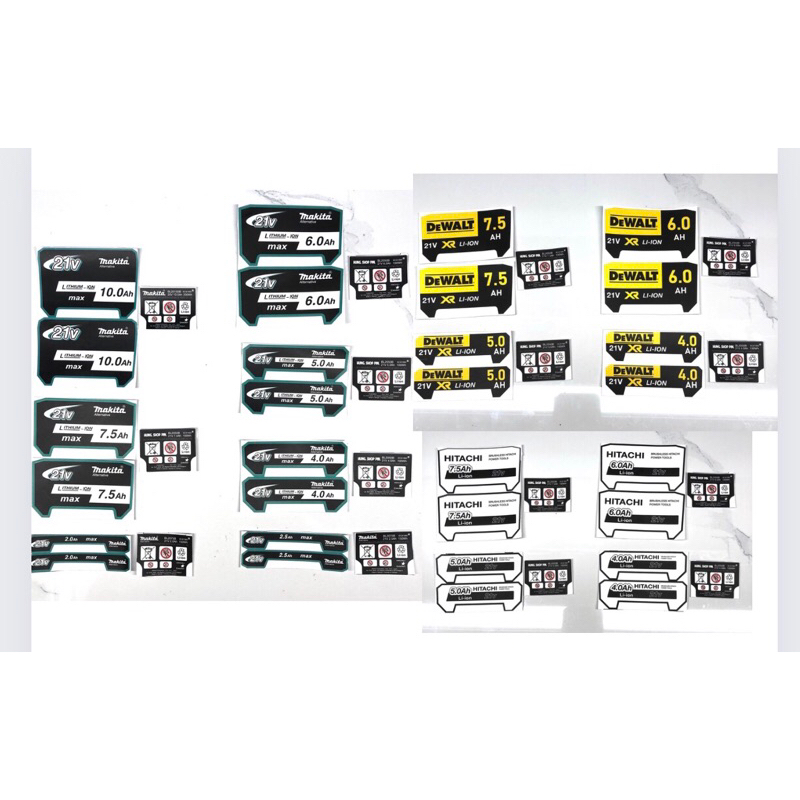 Tem Pin Võ chống sốc Makita- Hitachi -Dewalt , 1 Bộ team (2mặt 1 team ...
