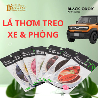 Lá thơm chính hãng BLACK ODOR treo ô tô, tủ quần áo, phòng ngủ, phòng làm việc, 100% hương thơm tự nhiên BO -06