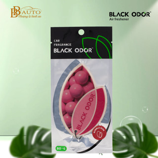 Lá thơm chính hãng BLACK ODOR treo ô tô, tủ quần áo, phòng ngủ, phòng làm việc, 100% hương thơm tự nhiên BO -06