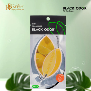 Lá Thơm Treo Xe Ô Tô Chính Hãng Black Odor khử mùi chống xay xe 100% từ thiên nhiên mix nhiều mùi