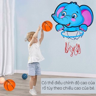 Đồ Chơi Bóng Rổ Treo Tường Cho Bé Nhiều Hình, Đồ Chơi Bóng Rổ Tăng Chiều Cao Phát Triển Thể Chất 89024