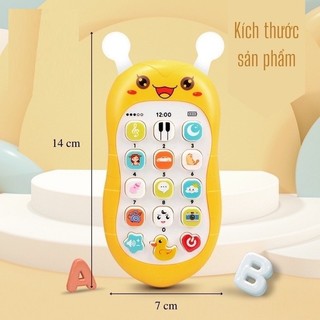 Đồ Chơi Điện Thoại Thông Minh Hình Thú Cute Phát Đèn Nhạc Có Gặm Nướu Cho Bé 89026
