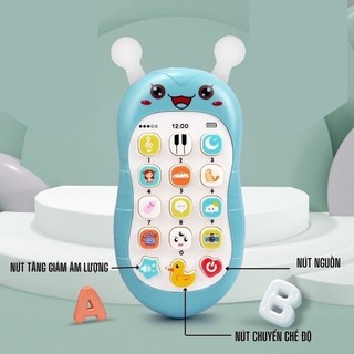 Đồ Chơi Điện Thoại Thông Minh Hình Thú Cute Phát Đèn Nhạc Có Gặm Nướu Cho Bé 89026