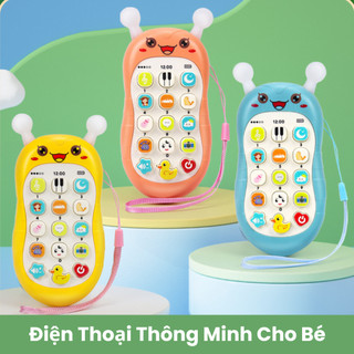 Đồ Chơi Điện Thoại Thông Minh Hình Thú Cute Phát Đèn Nhạc Có Gặm Nướu Cho Bé 89026