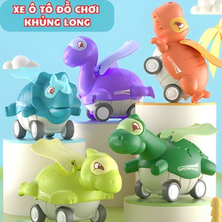 Đồ Chơi Xe Ô Tô Khủng Long Cute Nhấn Cót Không Dùng Pin Cho Bé, Đồ Chơi Vận Động Ô Tô Địa Hình Chạy Cót 89028