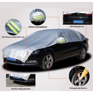 Bạt Phủ Nửa Xe Ô Tô LOẠI DÀI FULL XE Tráng Nhôm Cách Nhiệt Cho Các Dòng Xe