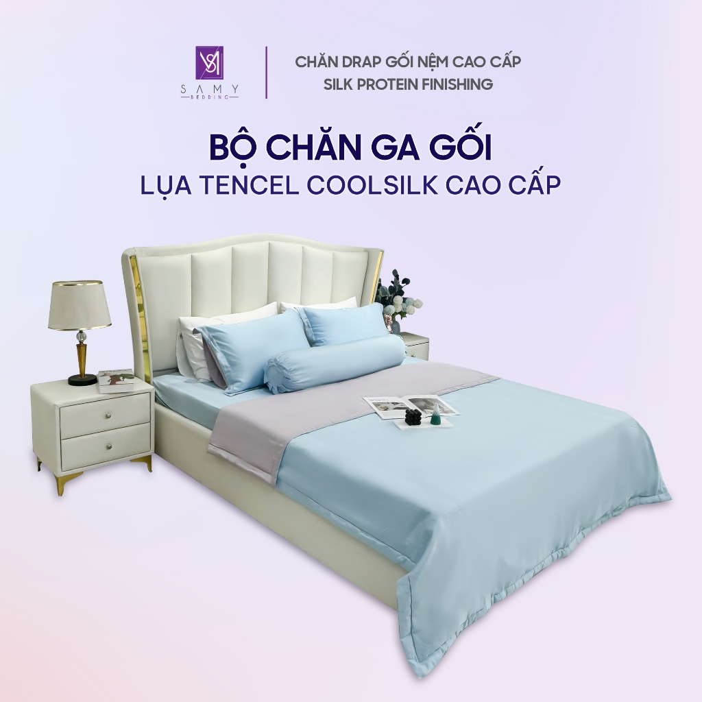 Ảnh Bộ Chăn Ga Gối Lụa Tencel Coolsilk SAMY BEDDING Đa Dạng Màu Sắc 3
